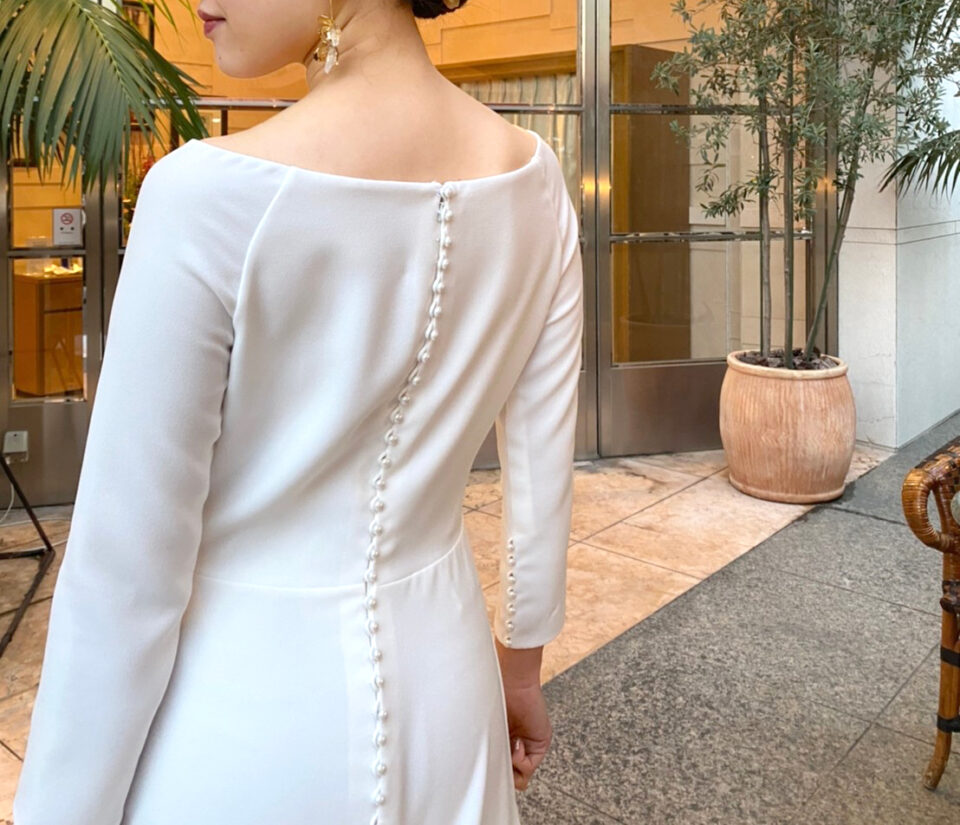ROSA CLARA(ロサクララ) スレンダーライン 袖付きドレス