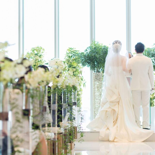 福岡　結婚式　ハカタギグランヒューリ　チャペル　教会式　ウェディングドレス　アントニオリーヴァ　ANTONIORIVA