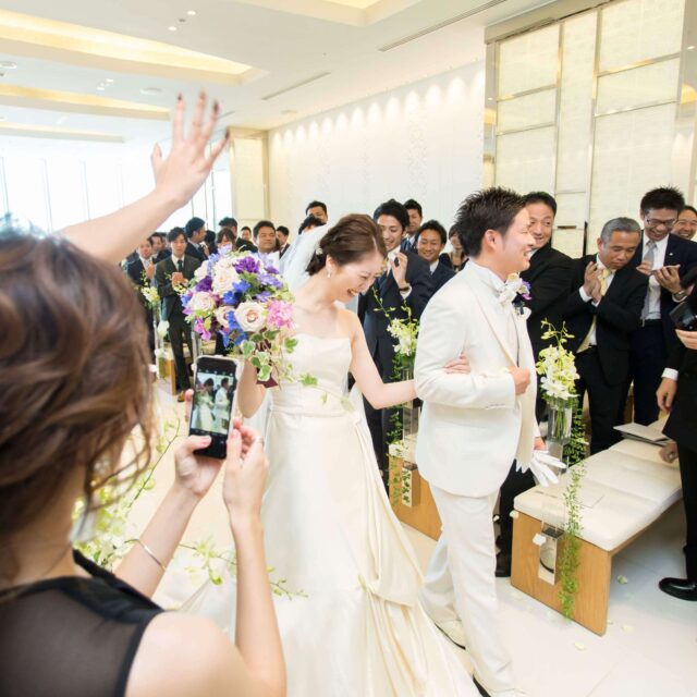 福岡　結婚式　ハカタギグランヒューリ　チャペル　教会式　ウェディングドレス　アントニオリーヴァ　ANTONIORIVA