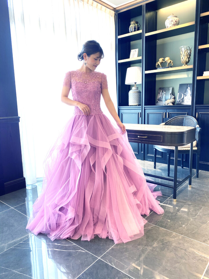 KENNETH POOL(ケネスプール)のピンクのカラードレス