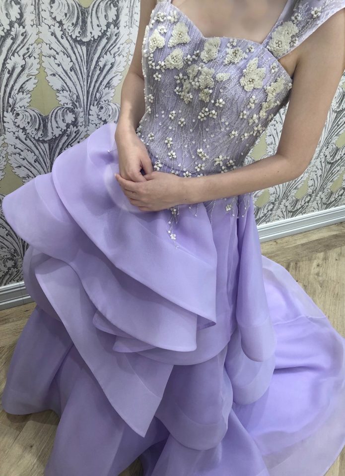 Fiore Biancaオリジナルカラードレス　くすみ　パープル