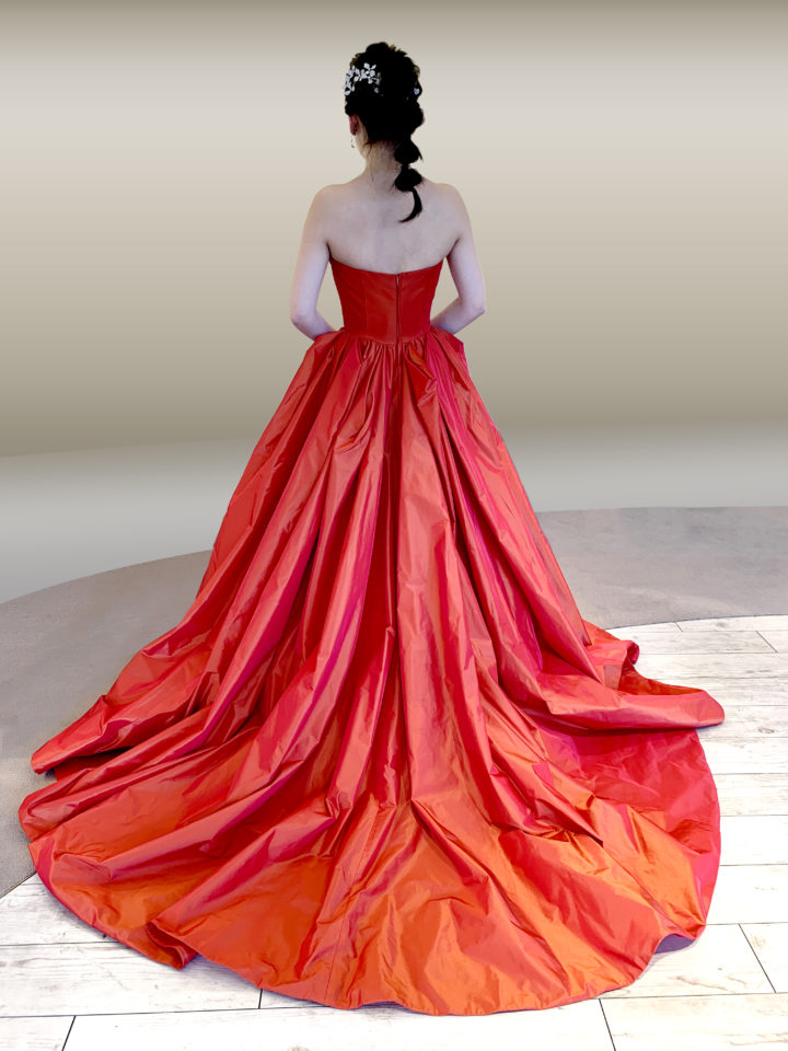 Fiore BiancaオリジナルカラードレスMartina(マルティーナ)　赤ドレス